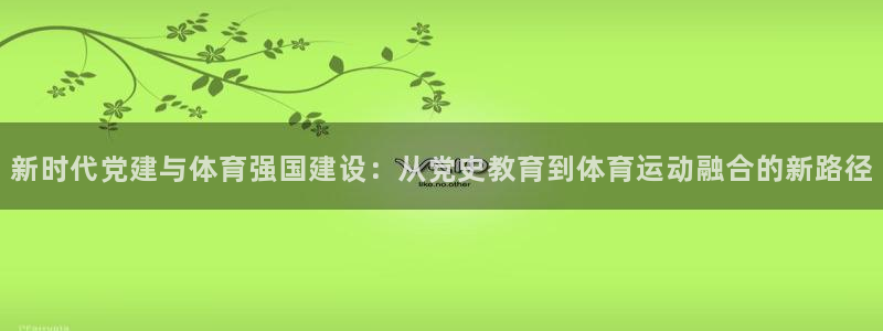 蜘蛛体育进1269’top：新时代党建与体育强国建设：从党史教育到体育运动融合的新路径